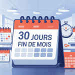 illustration 30 jours fin de mois B2B gestion délais