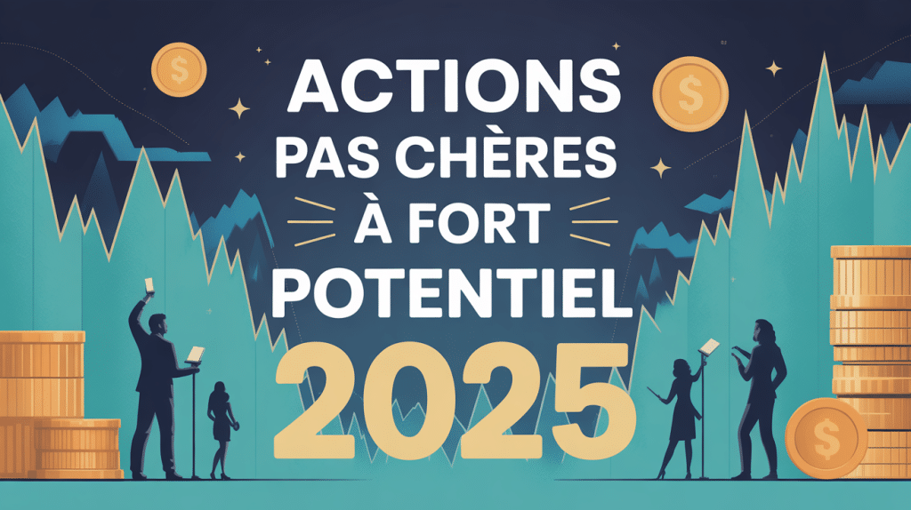 Illustration optimiste actions pas cher à fort potentiel 2025