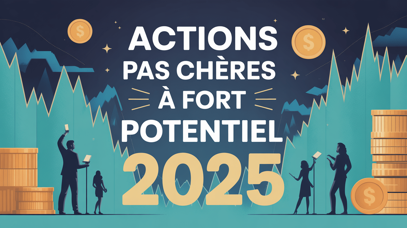 Illustration optimiste actions pas cher à fort potentiel 2025