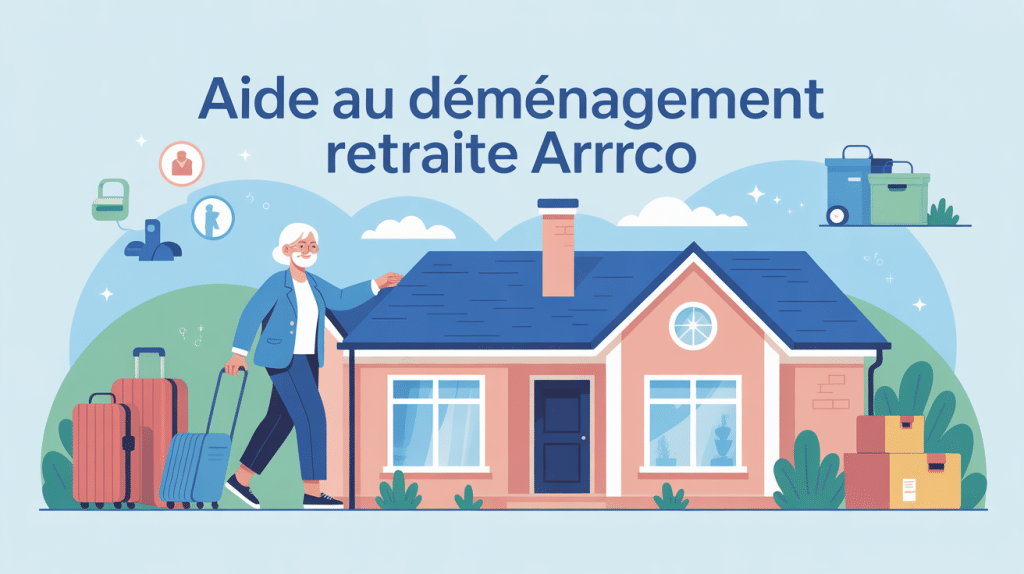 illustration déménagement retraite arrco senior serein
