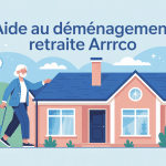 illustration déménagement retraite arrco senior serein