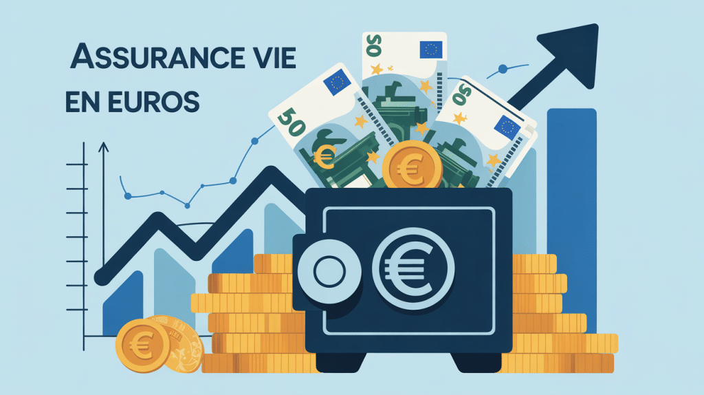 assurance vie en euros danger sécurité graphique moderne