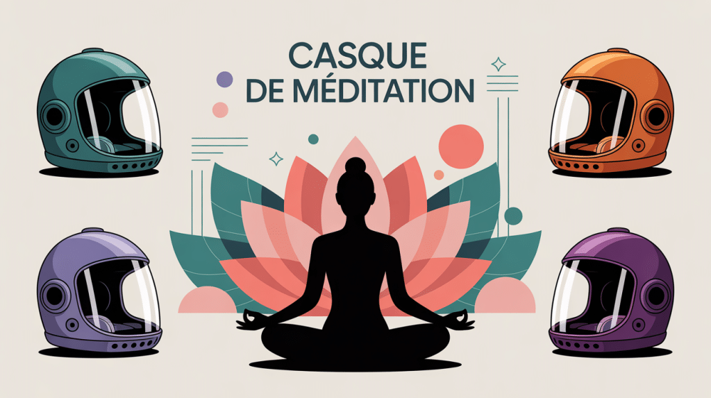 illustration casque meditation moderne zen