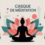 illustration casque meditation moderne zen
