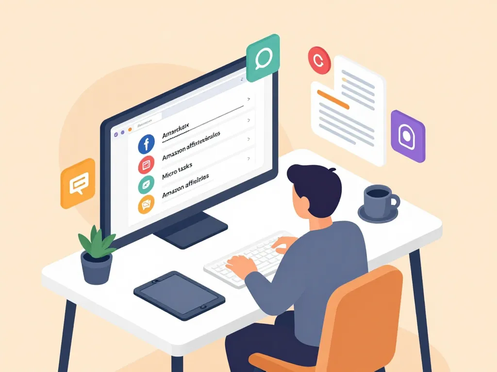 complément de salaire à domicile avec amazon affiliation micro-tâches