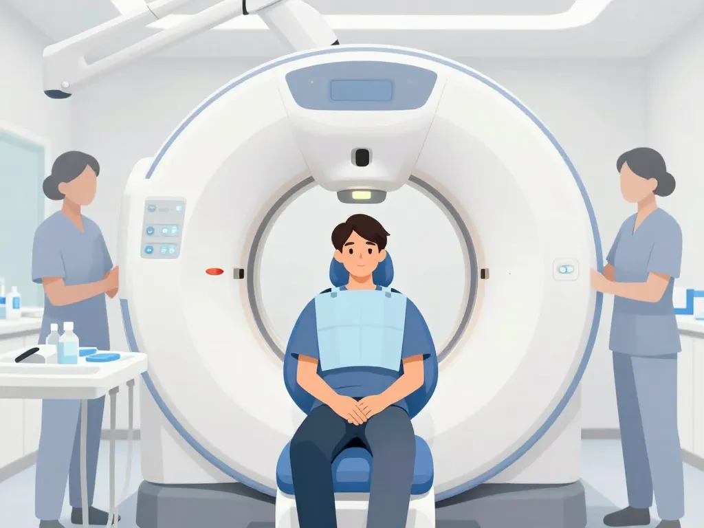 scene patient con beam en clinique dentaire