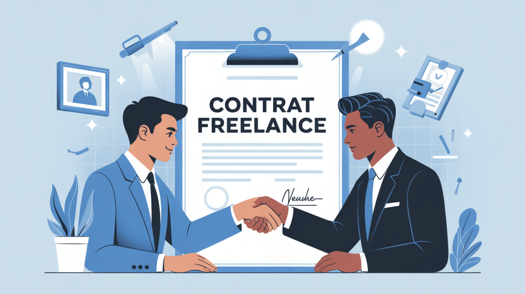 contrat freelance document officiel entre deux parties