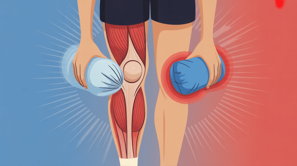 dechirure musculaire chaud ou froid illustration soins sportifs