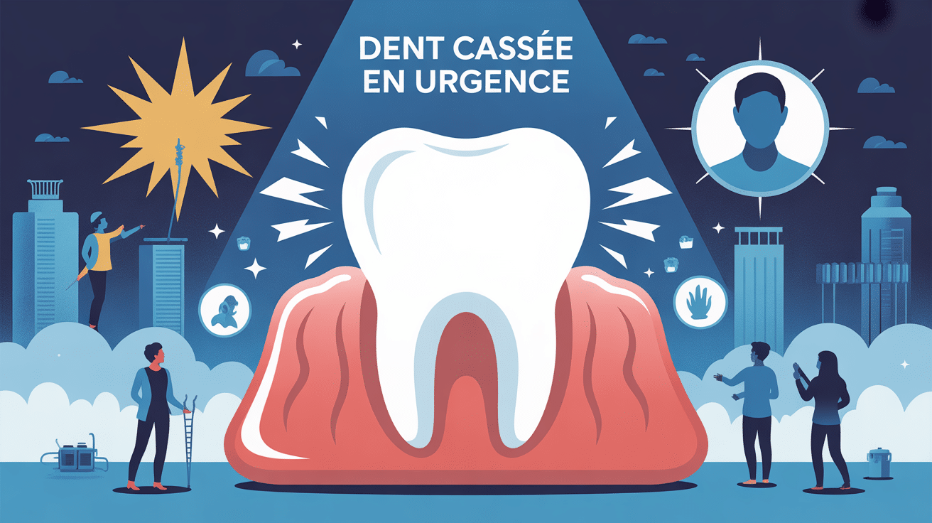 illustration dent cassée urgence