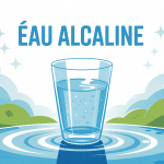 eau alcaline danger et santé illustration