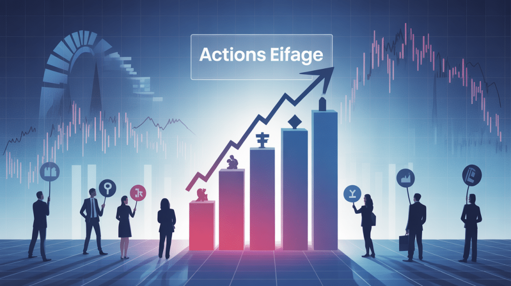 faut-il vendre les actions eiffage, réflexion devant graphique boursier