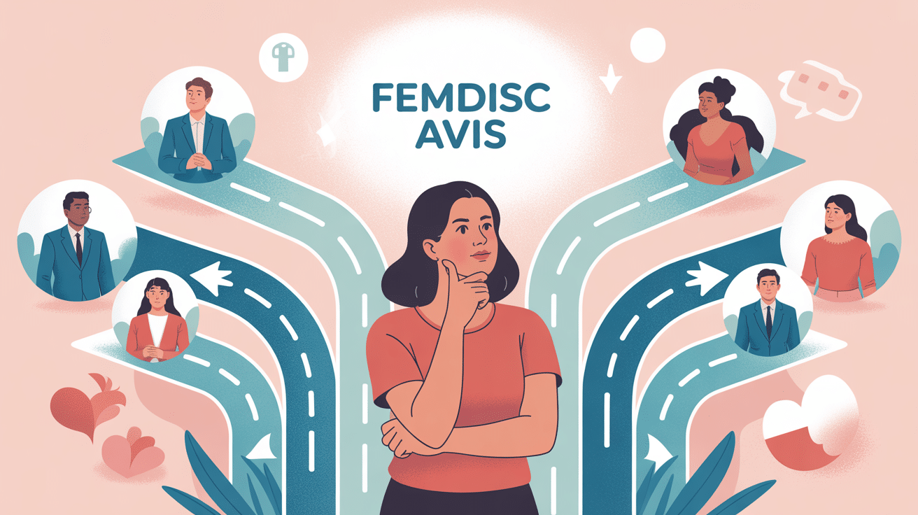 femdisc avis femme devant plusieurs chemins