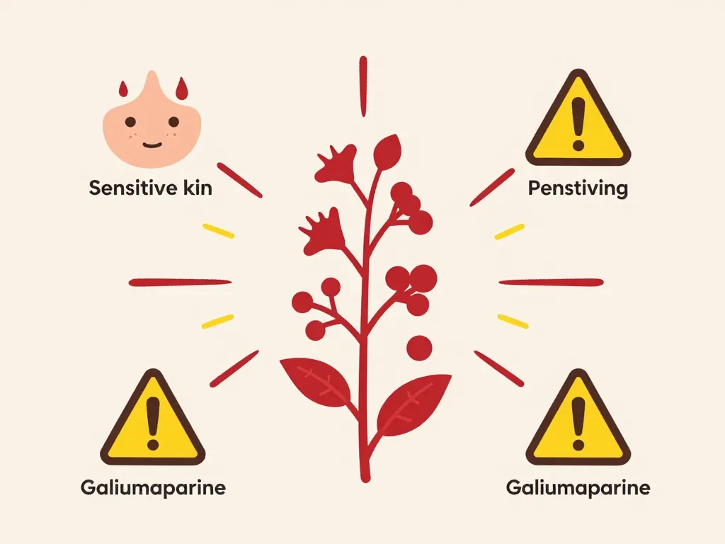 gaillet gratteron danger risques allergie irritation digestion
