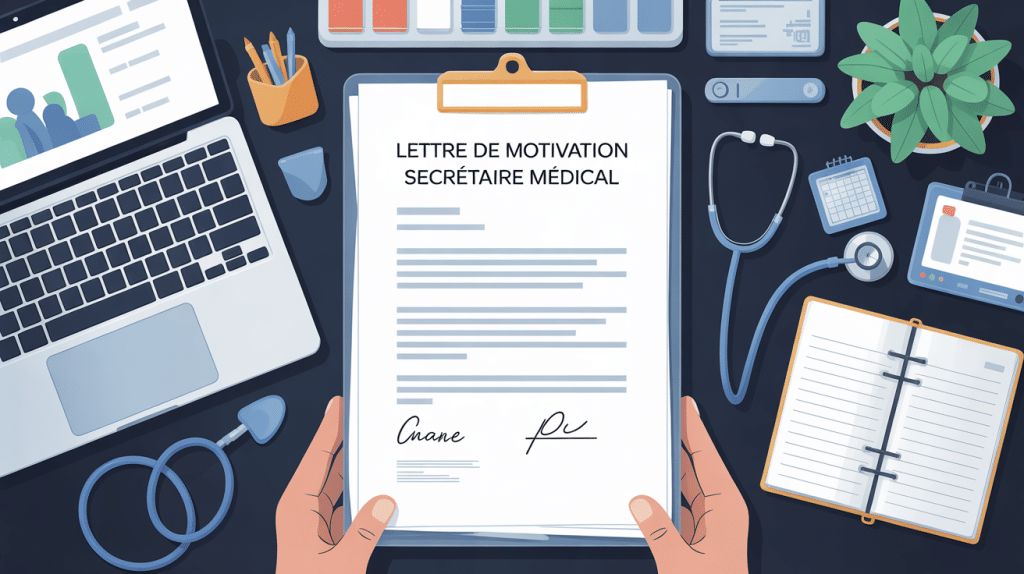 illustration lettre de motivation secrétaire médical éléments administratifs