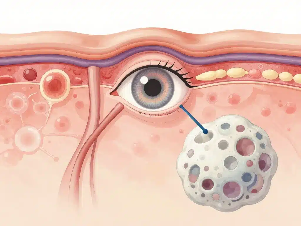 illustration anatomie en k peau cyste oeil