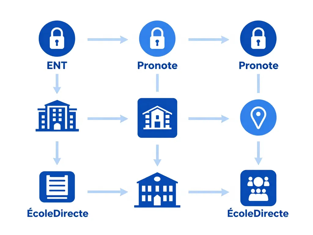 Diagramme accès plateformes scolaires maficheclasse/com