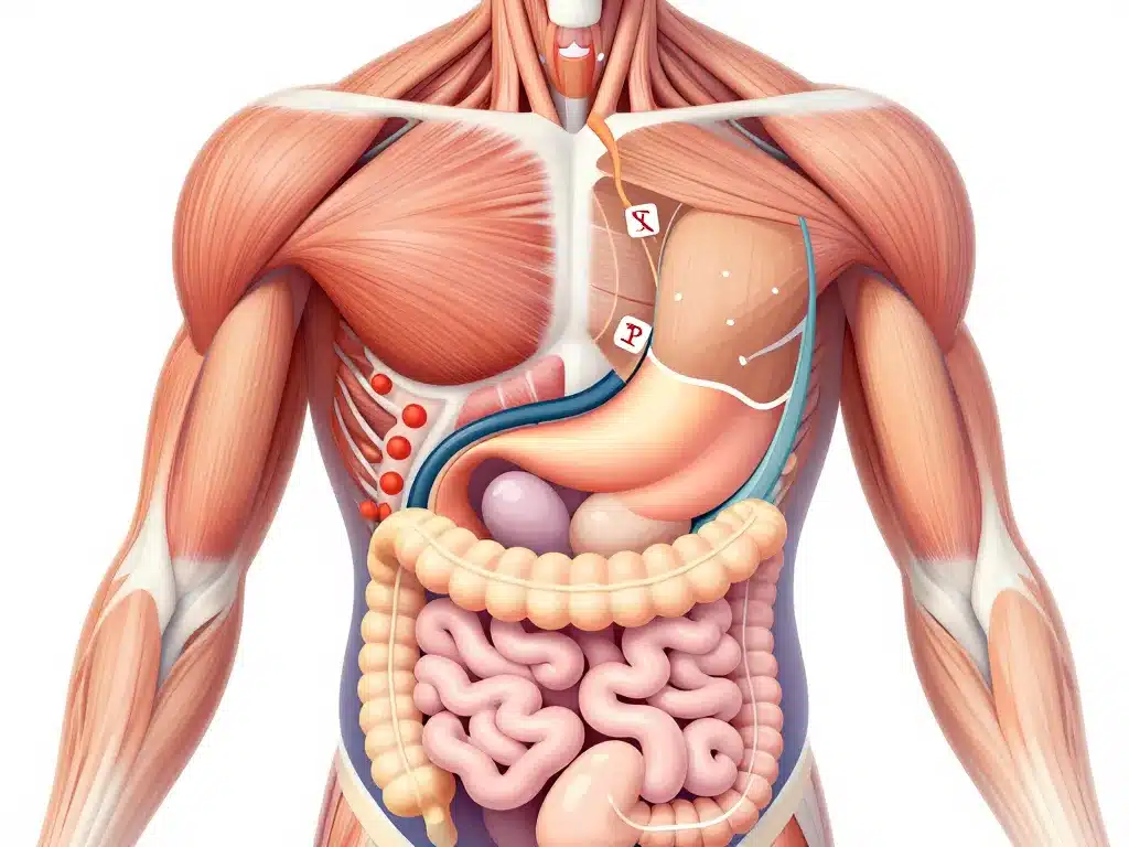 diagramme des douleurs mal aux abdos apres sport