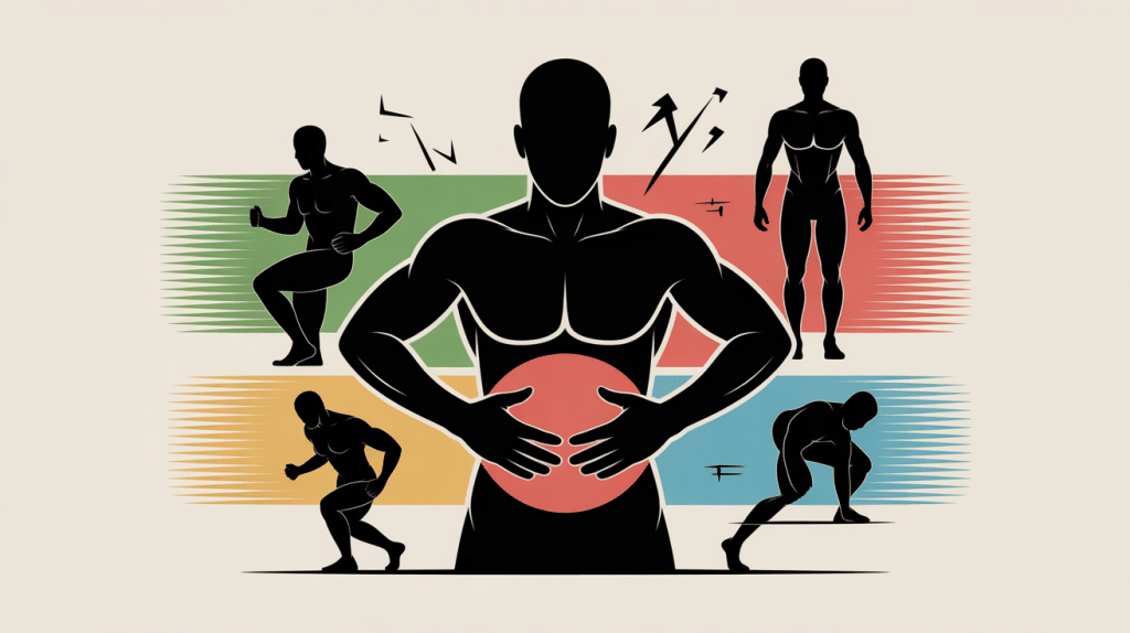 illustration du mal aux abdos apres sport