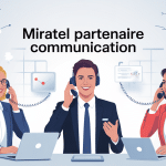 miratel partenaire en communication équipe illustration vectorielle