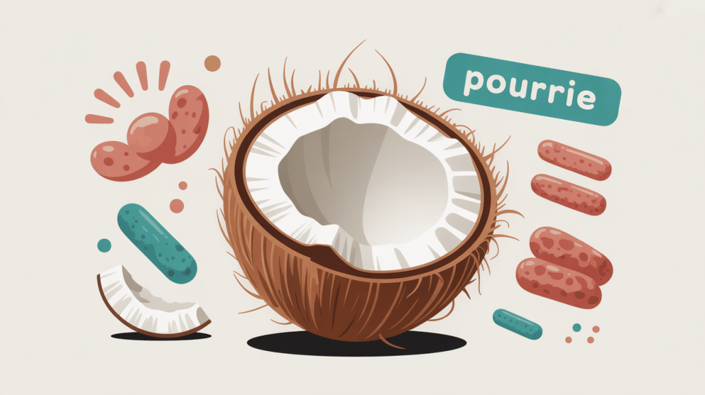 noix de coco pourrie danger illustration santé