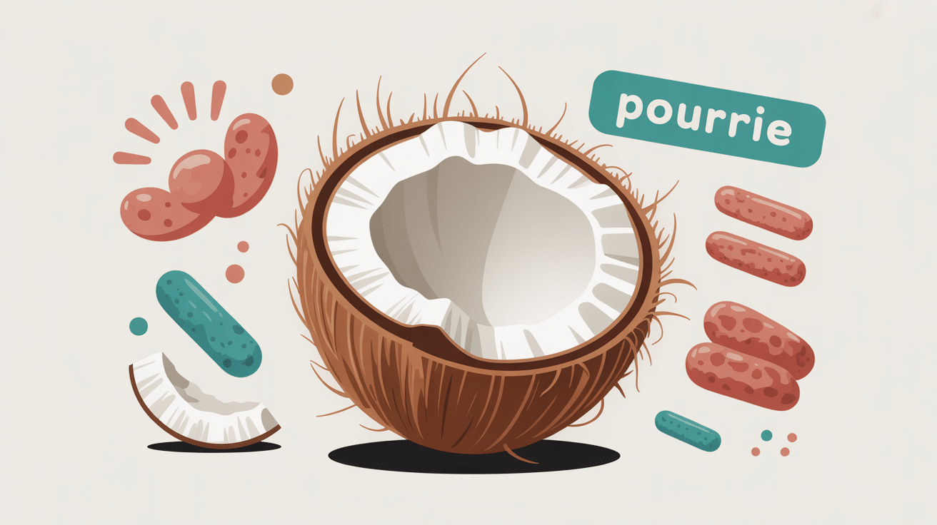 noix de coco pourrie danger illustration santé