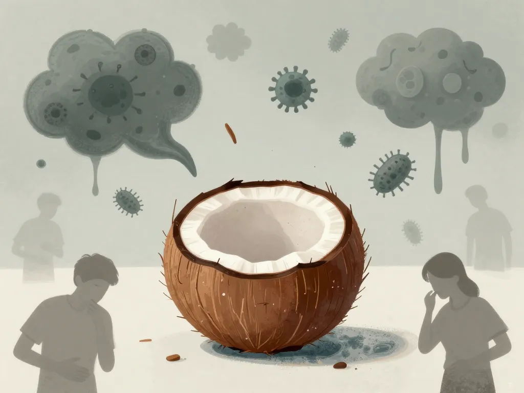 noix de coco pourrie danger intoxication allergie