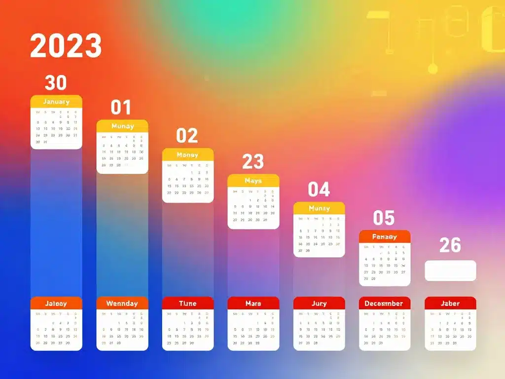nombre de jour ouvrés 2023 nombre par mois calendrier stylisé