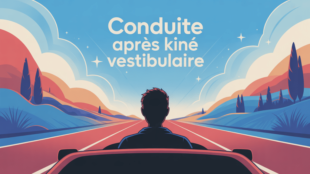 peut on conduire après une séance de kiné vestibulaire voiture silhouette équilibre
