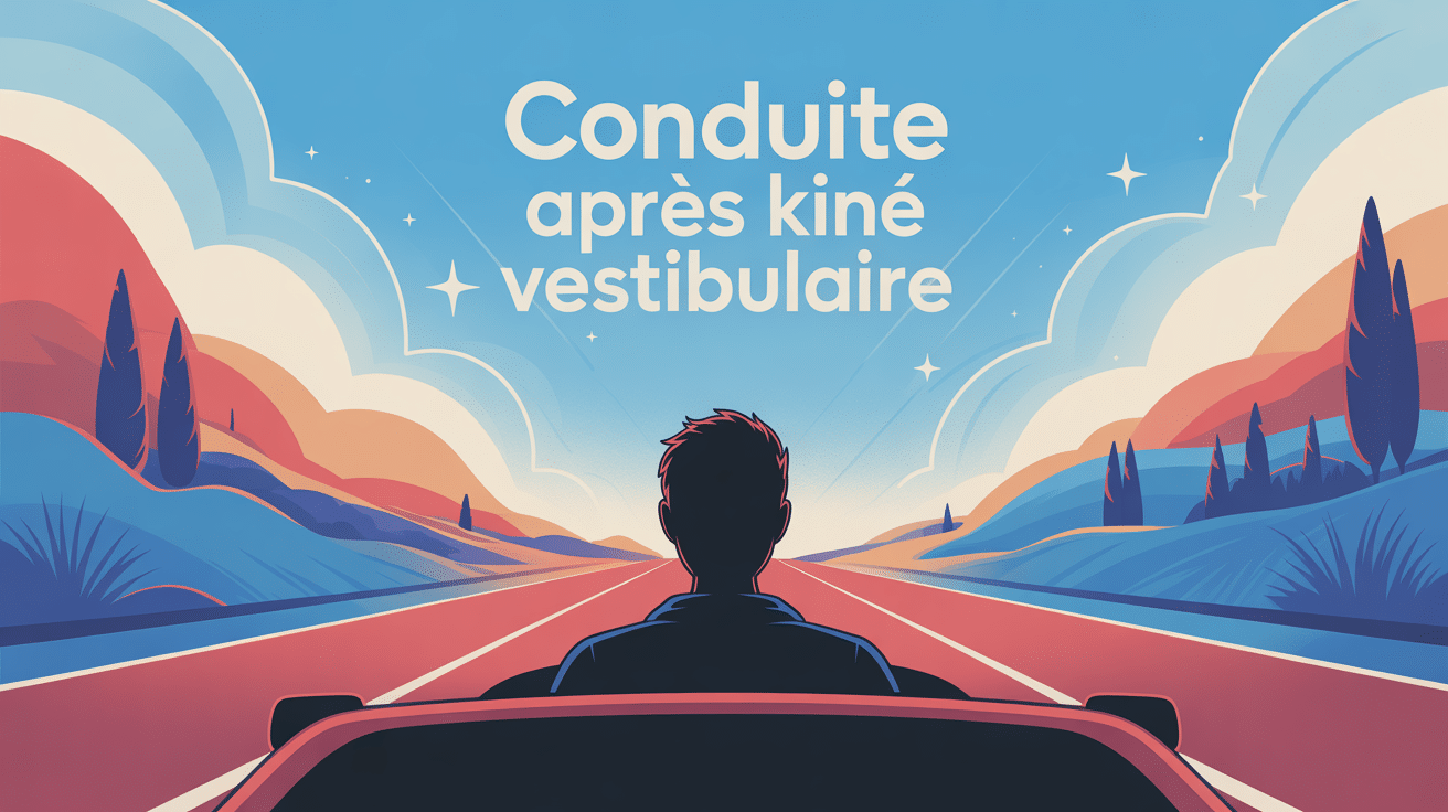 peut on conduire après une séance de kiné vestibulaire voiture silhouette équilibre