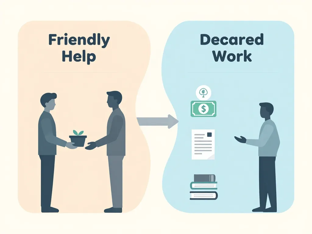 schéma légal rendre service contre remuneration entraide et travail déclaré