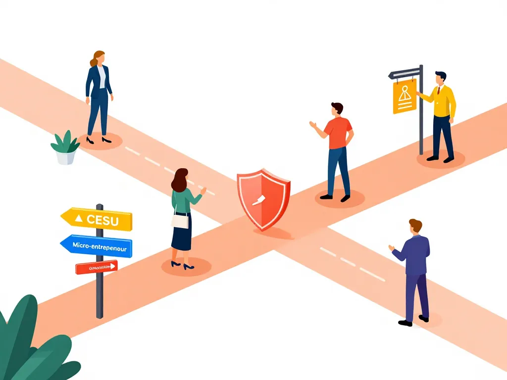 illustration choix légal rendre service contre remuneration CESU micro-entrepreneur plateformes