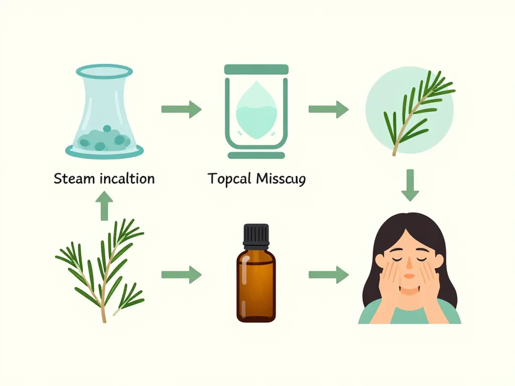 utilisation romarin à cinéole inhalation diffusion massage