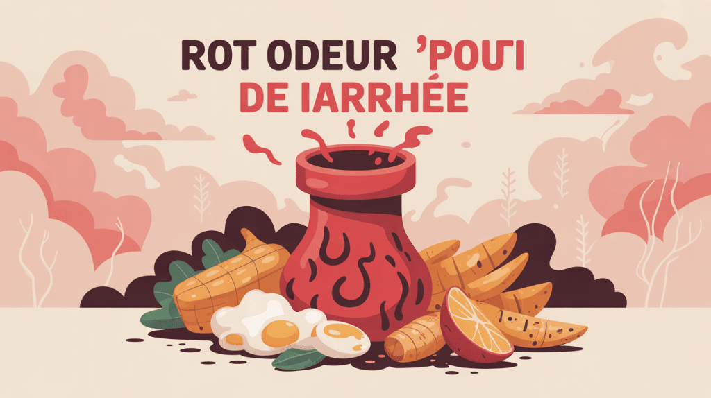 Rot œuf pourri puis diarrhée cause, illustration ventre aliments soufrés