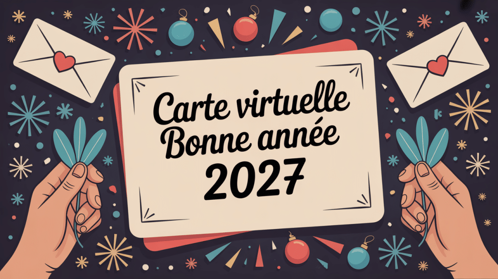 cartes virtuelles bonne année 2025 envoi illustration chaleureuse