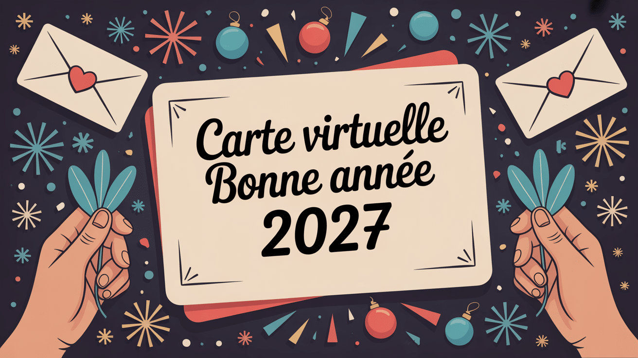 cartes virtuelles bonne année 2025 envoi illustration chaleureuse