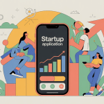 Illustration de création et lancement startup application