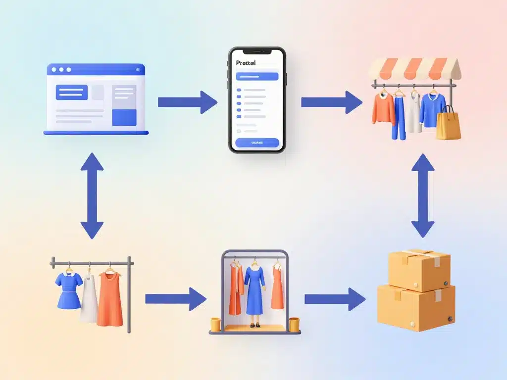 e habillement parcours client mode fluide