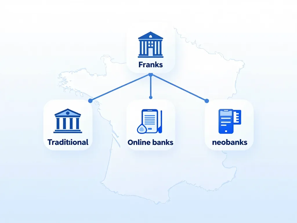 Liste banques en France schéma catégories