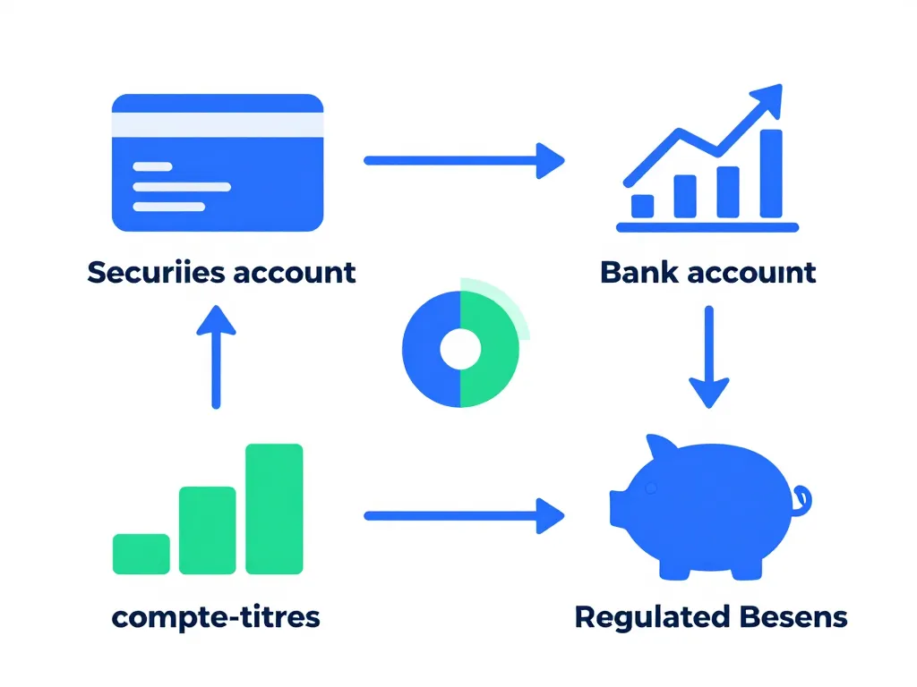 Schéma qu'est ce qu'un compte titre comparé à un compte courant