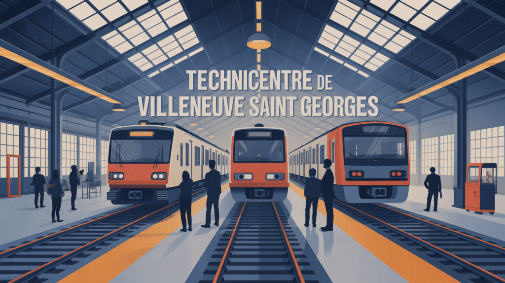 Vue du technicentre Villeneuve Saint Georges, atelier moderne