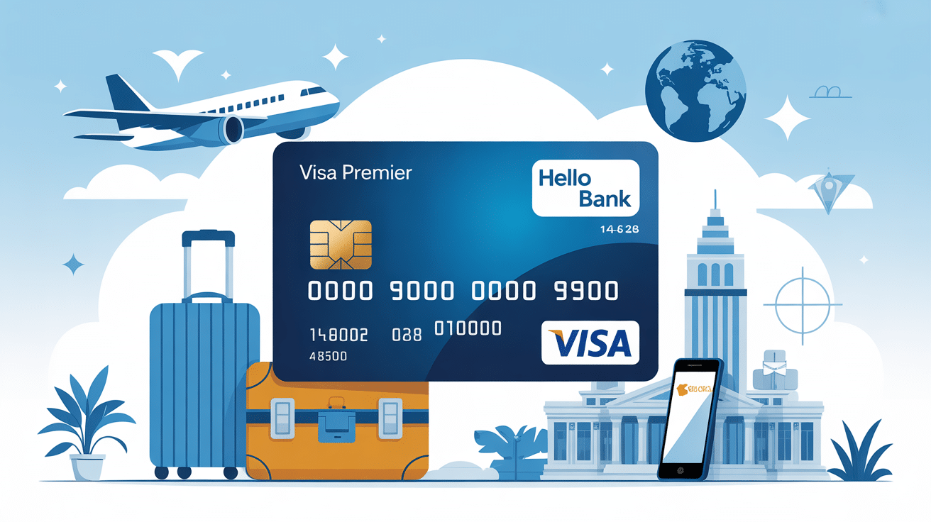 Carte Visa Premier Hello bank, ambiance premium et voyage