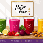 4 jus detox pour le foie alignés avec ingrédients frais