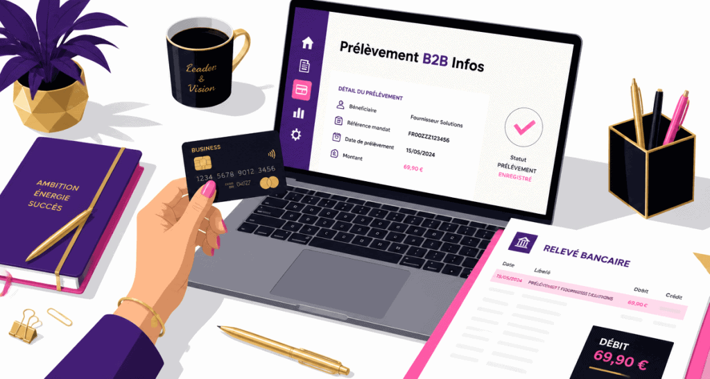 b2b infos prélèvement sur relevé bancaire