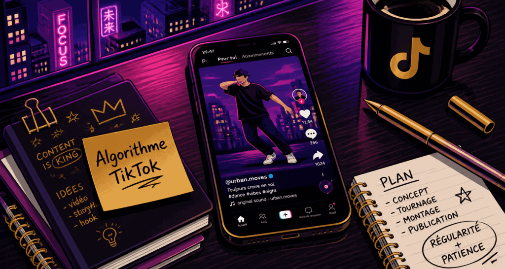 comment fonctionne l'algorithme tiktok smartphone vidéo FYP