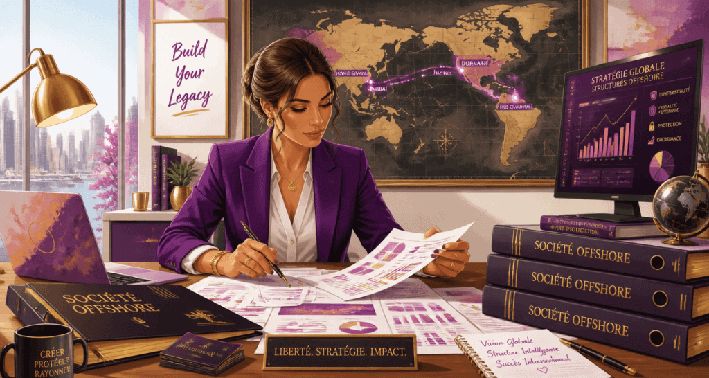 creer societe offshore femme bureau dossiers