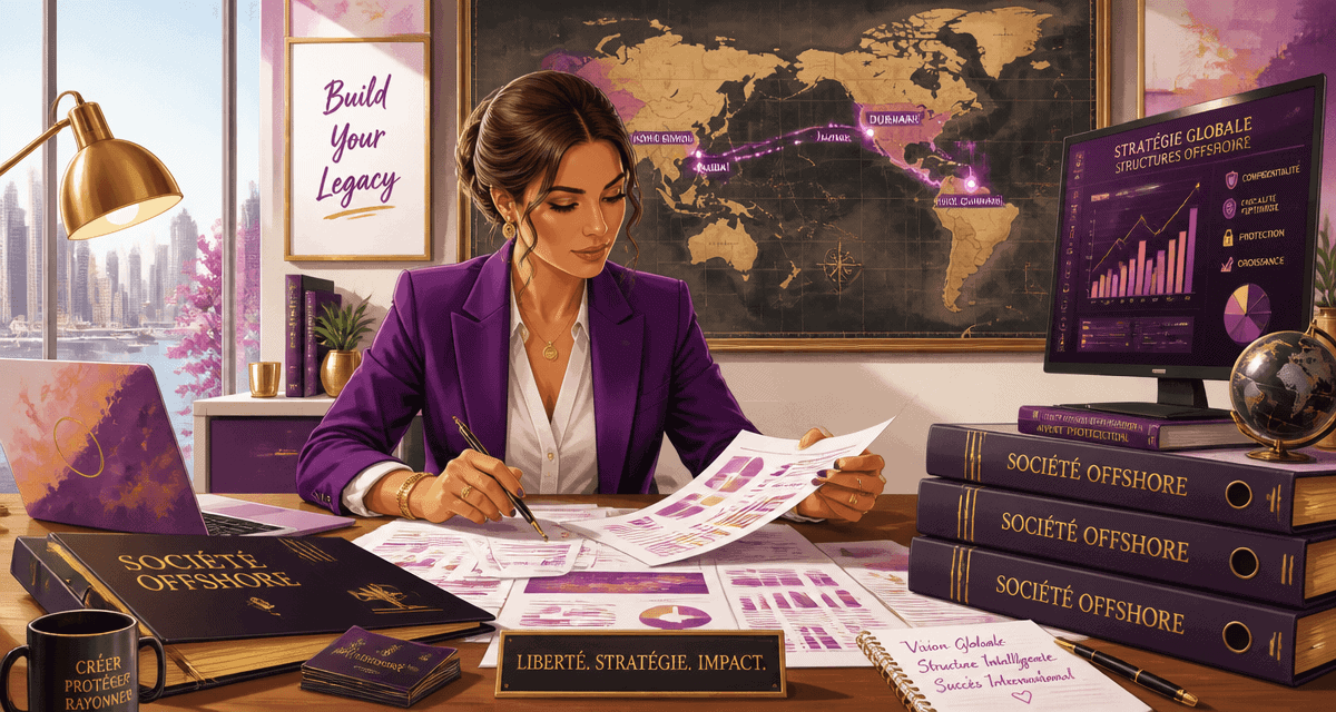 creer societe offshore femme bureau dossiers