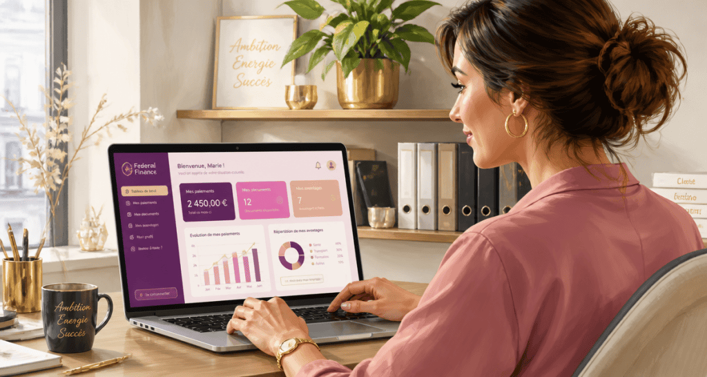 femme consultant federal finance espace personnel