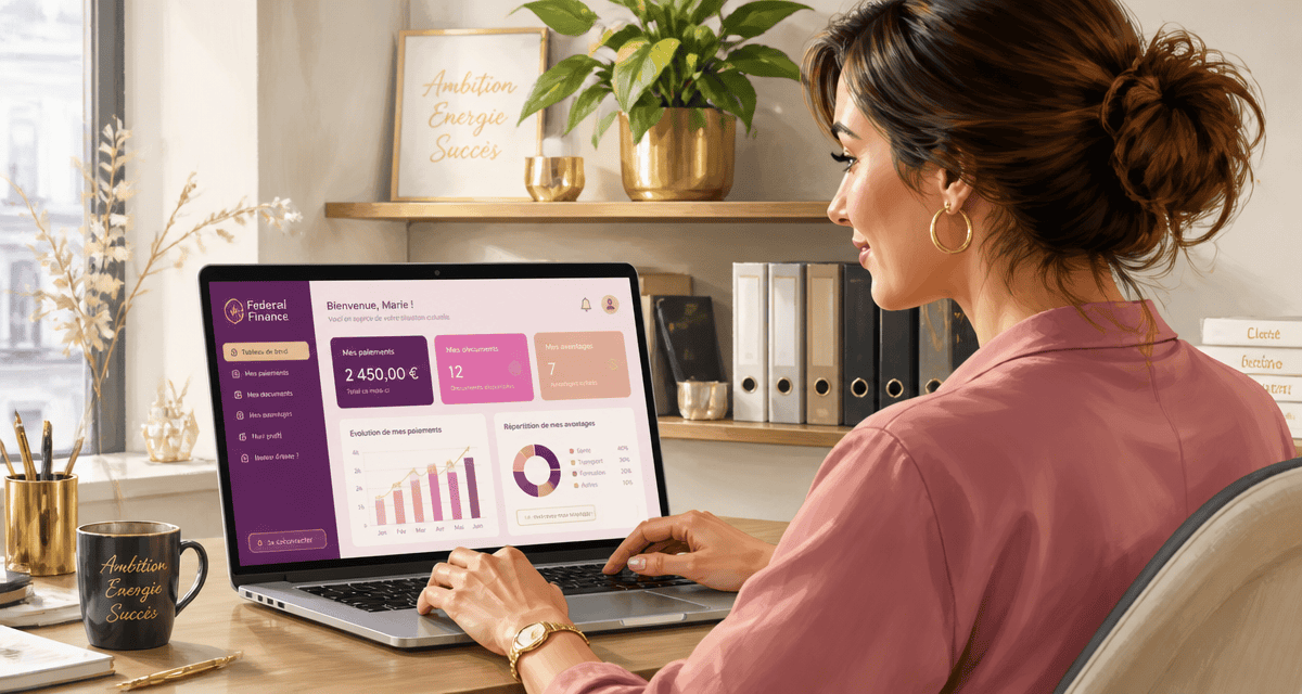 femme consultant federal finance espace personnel