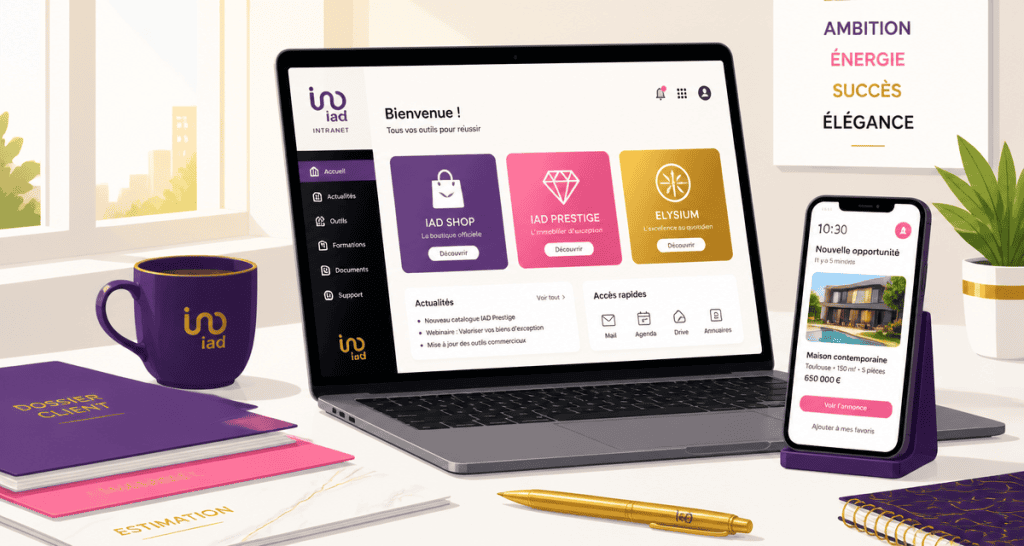 iadintranet modules sur écran ordinateur