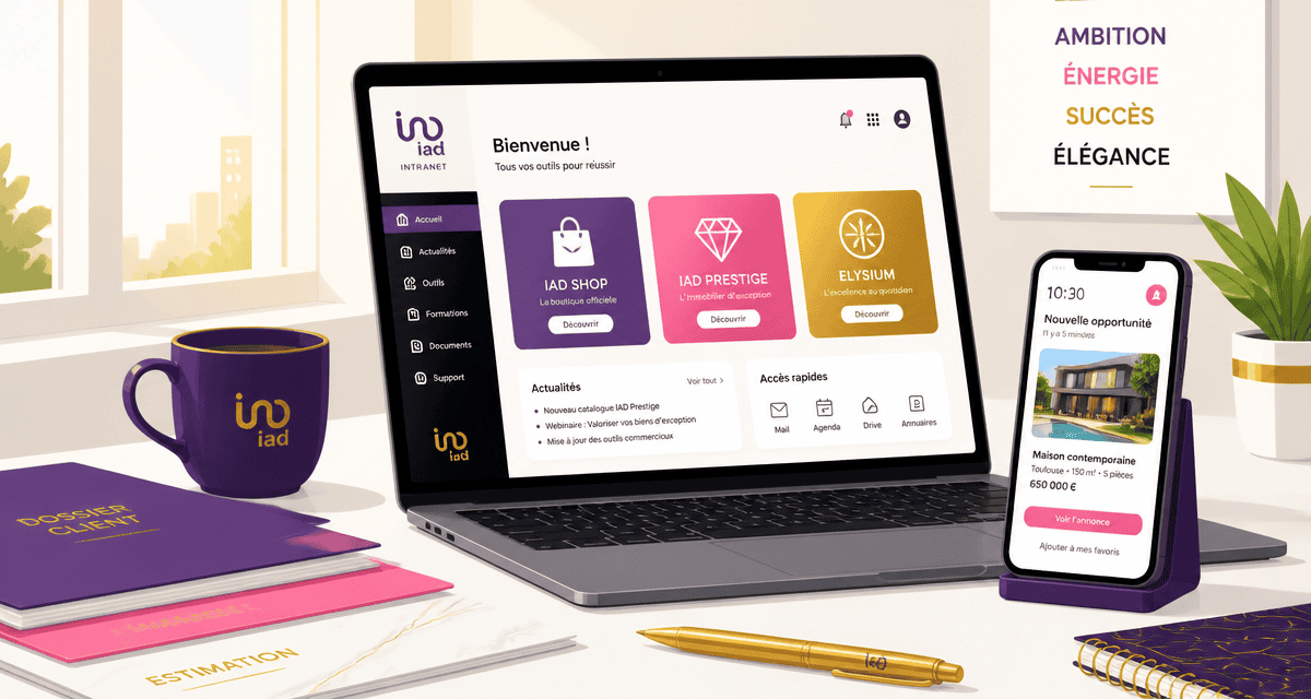 iadintranet modules sur écran ordinateur